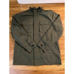 George Jacket Mens Medium Green Field Cargo Fleece Lined Outdoors Full Zip Work